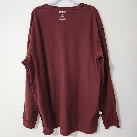Duluth Trading Mens Longtail T Angry Beaver Logo Long Sleeve Red Relaxed Fit 2XL - Picture 5 of 7